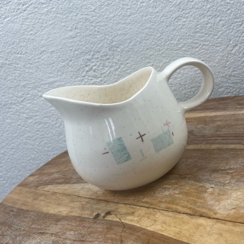 Vintage l 50s Novelty Kitsch Vernon Ware Metlox Heavenly Days Gravy Sauce Boat